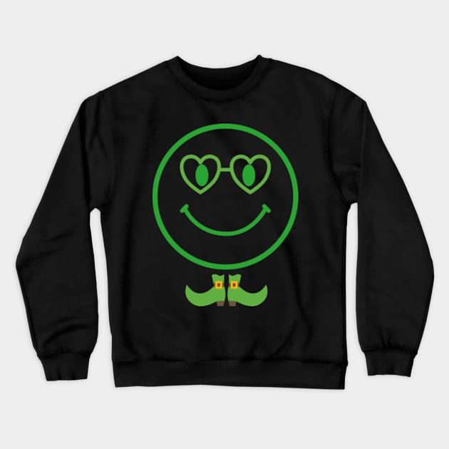 st patricks day emoji face Crewneck Sweatshirt by soft and timeless